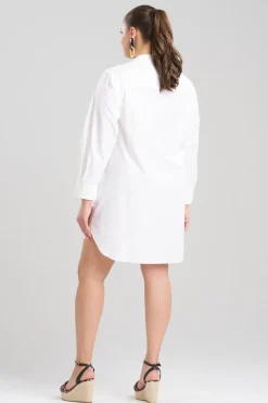 Techno Poplin Shirtdress