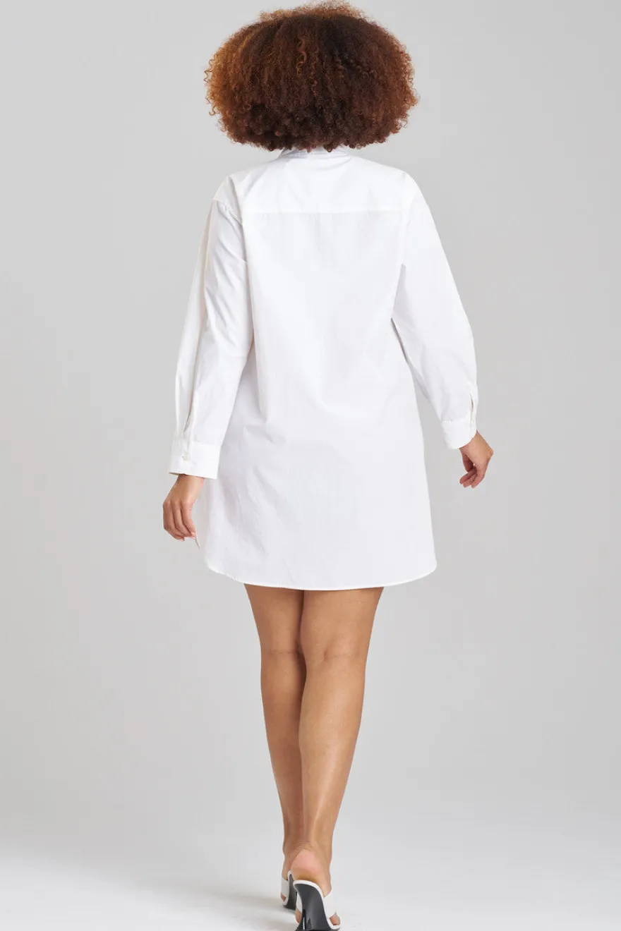 Techno Poplin Shirtdress