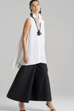 Techno Poplin Sleeveless Trapeze Tunic