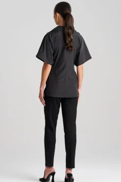 Techno Poplin Wrap Top