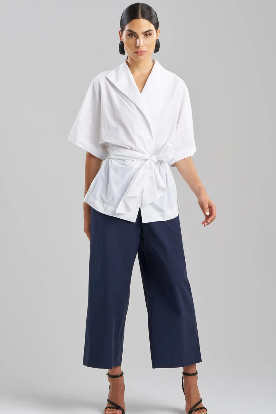 Techno Poplin Wrap Top