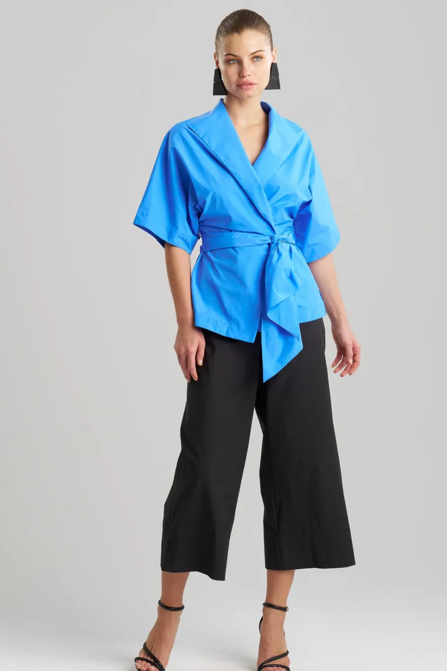 Techno Poplin Wrap Top