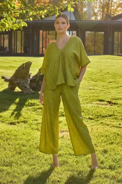 Terra Foil Crinkle Caftan Shirt