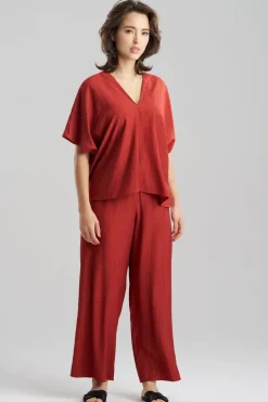 Terra Foil Crinkle Caftan Shirt