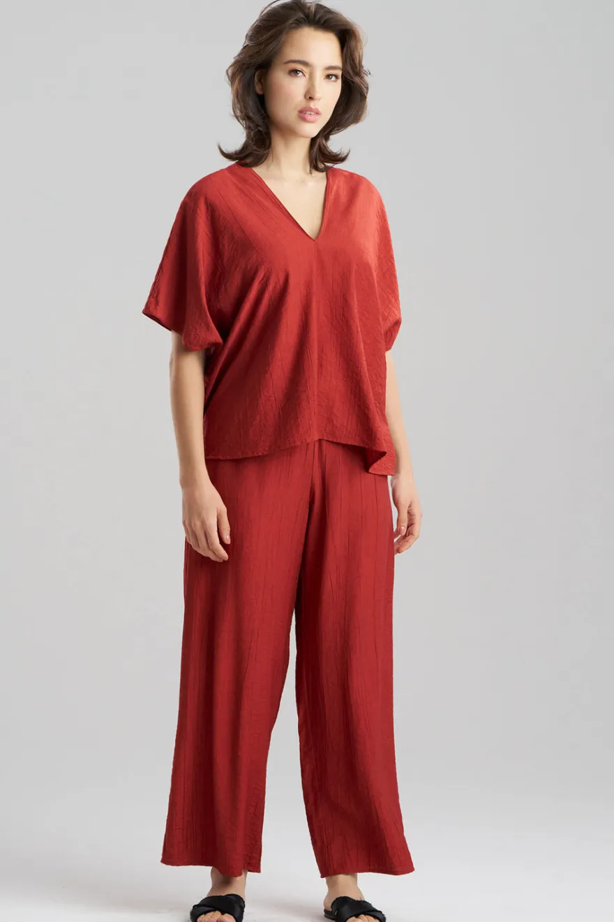 Terra Foil Crinkle Caftan Shirt