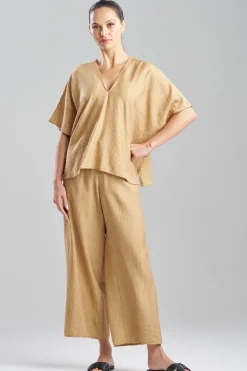 Terra Foil Crinkle Caftan Shirt