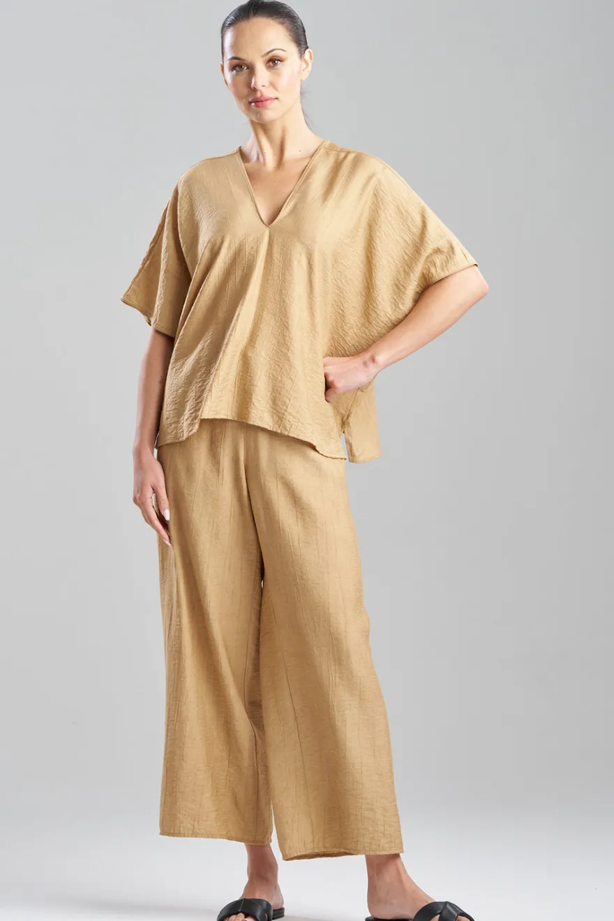 Terra Foil Crinkle Caftan Shirt