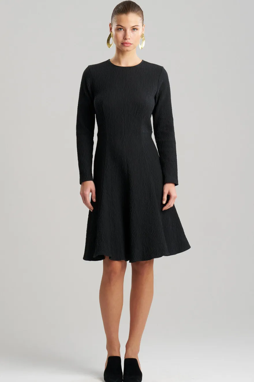 Textured Cotton Jacquard Midi Dress