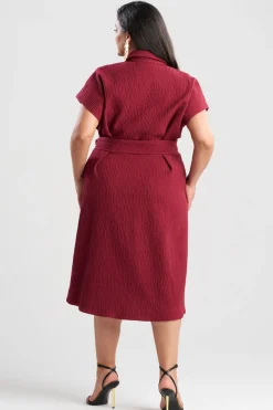 Textured Cotton Jacquard Shirtdress