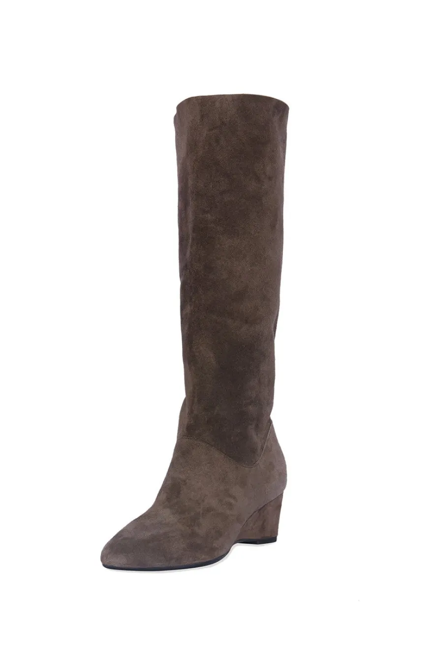 Thrill Suede Contour Wedge Tall Slouch Boot