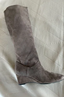 Thrill Suede Contour Wedge Tall Slouch Boot