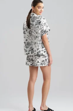 Toile Cotton Sateen Shorts PJ Set