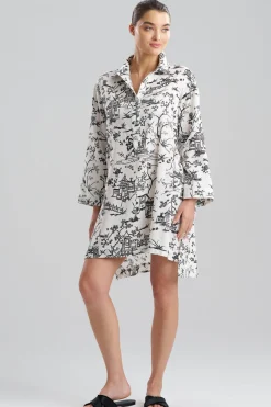 Toile Cotton Sateen Sleepshirt