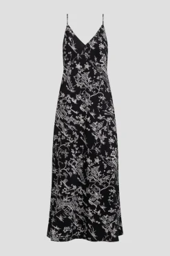 Toile Printed Satin Slip Dress