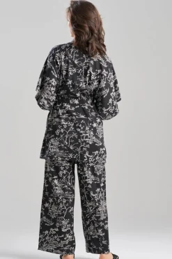 Toile Printed Satin Wrap