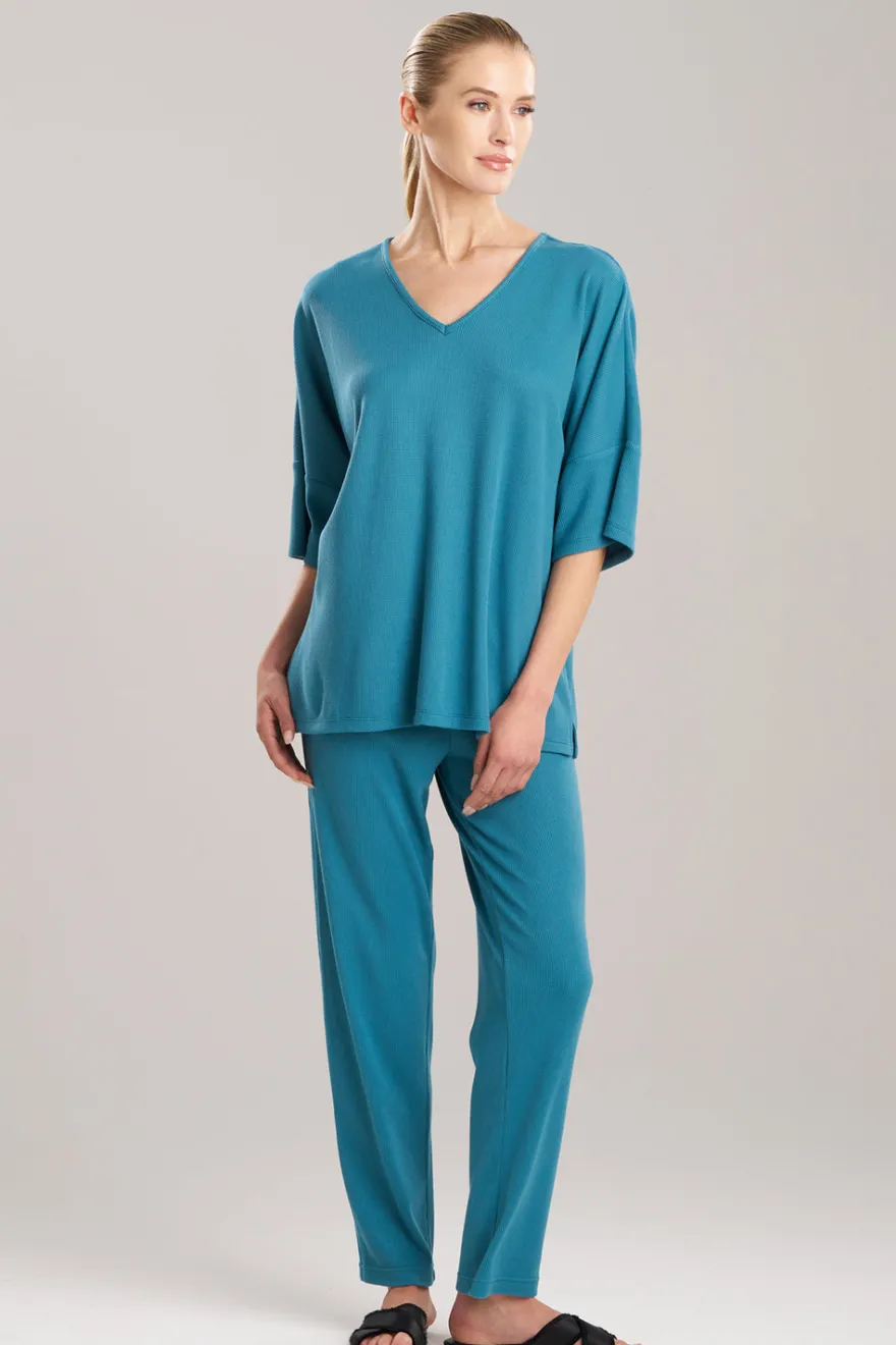 Tranquility Waffle V-Neck Top