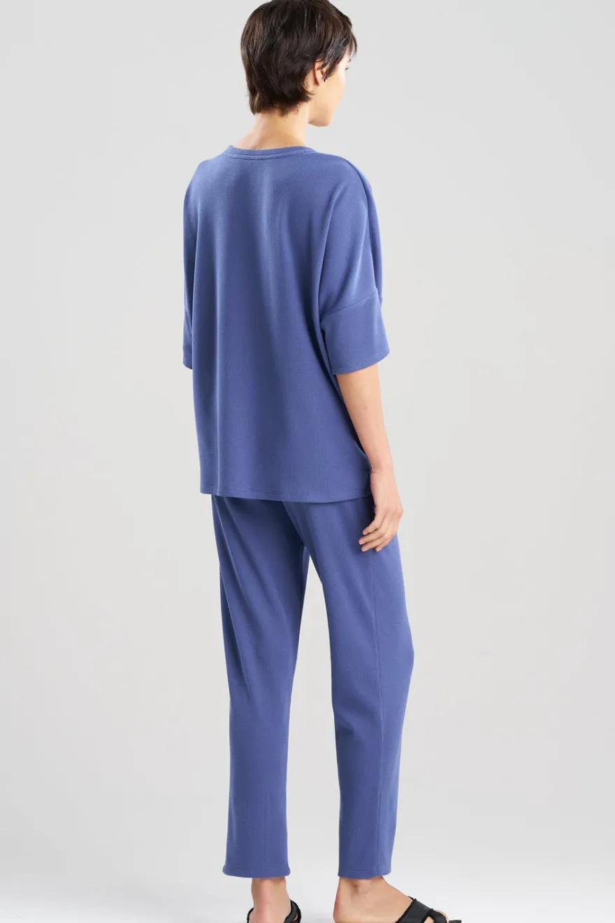 Tranquility Waffle V-Neck Top