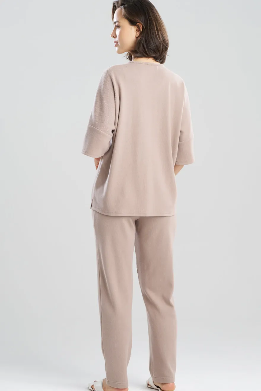 Tranquility Waffle V-Neck Top