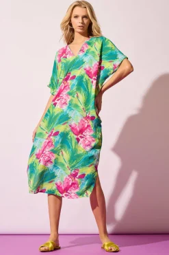 Tropic Crinkle Caftan