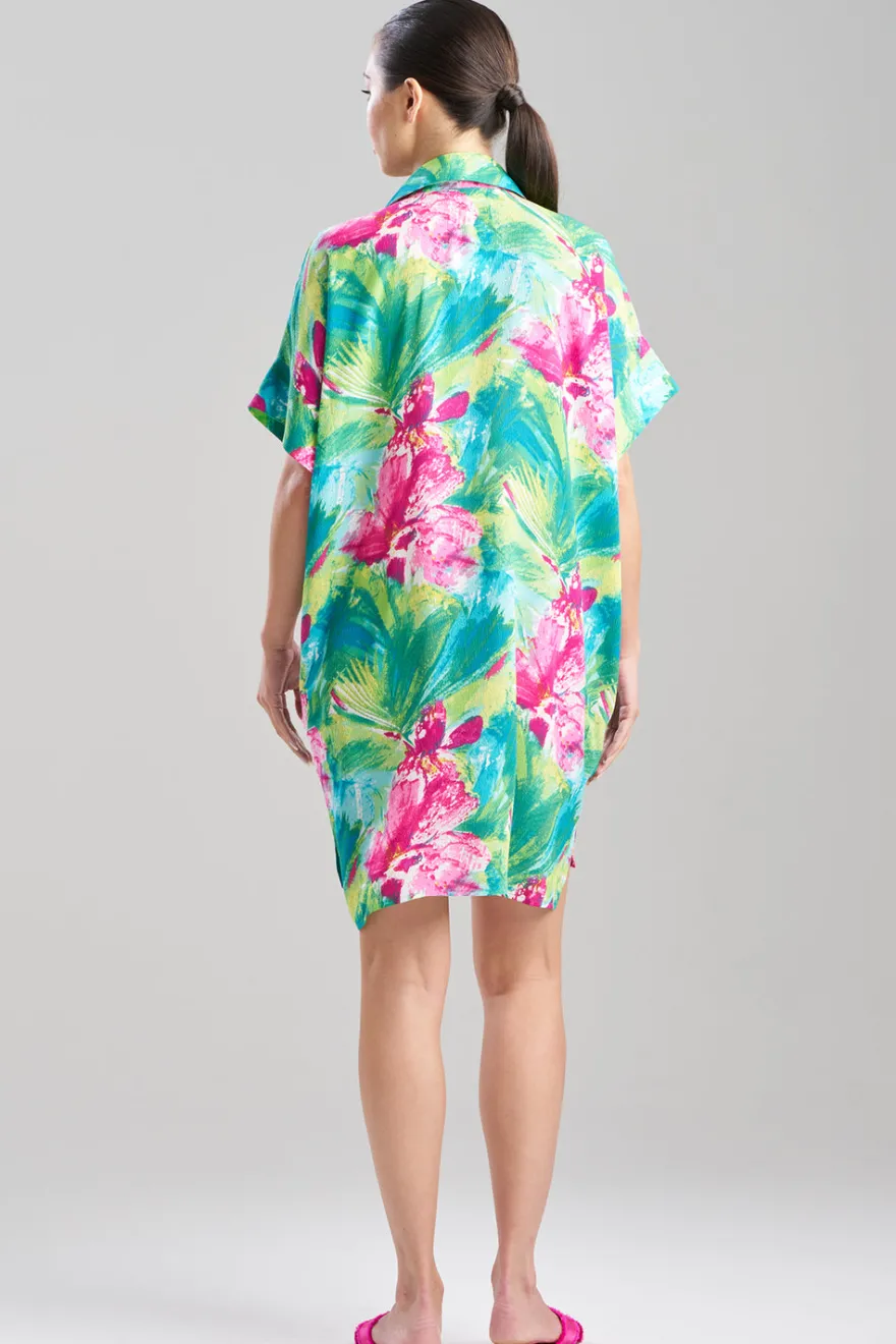 Tropic Crinkle Dolman Shirtdress
