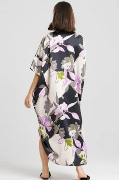 Tsubaki Satin V-Neck Caftan