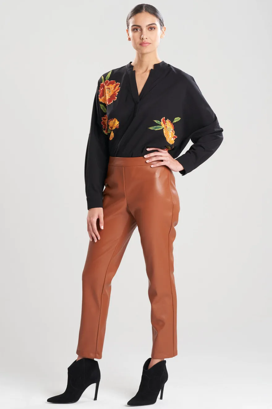 Vegan Luxe Lambskin Ankle Pants