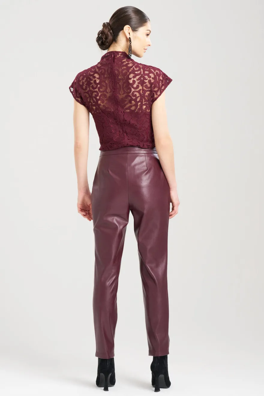 Vegan Luxe Lambskin Ankle Pants