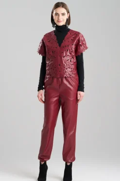 Vegan Luxe Lambskin Cut Out Top