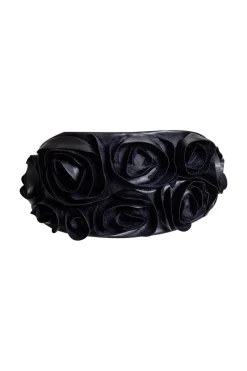 Vegan Luxe Lambskin 3D Floral Embroidered Obi Belt