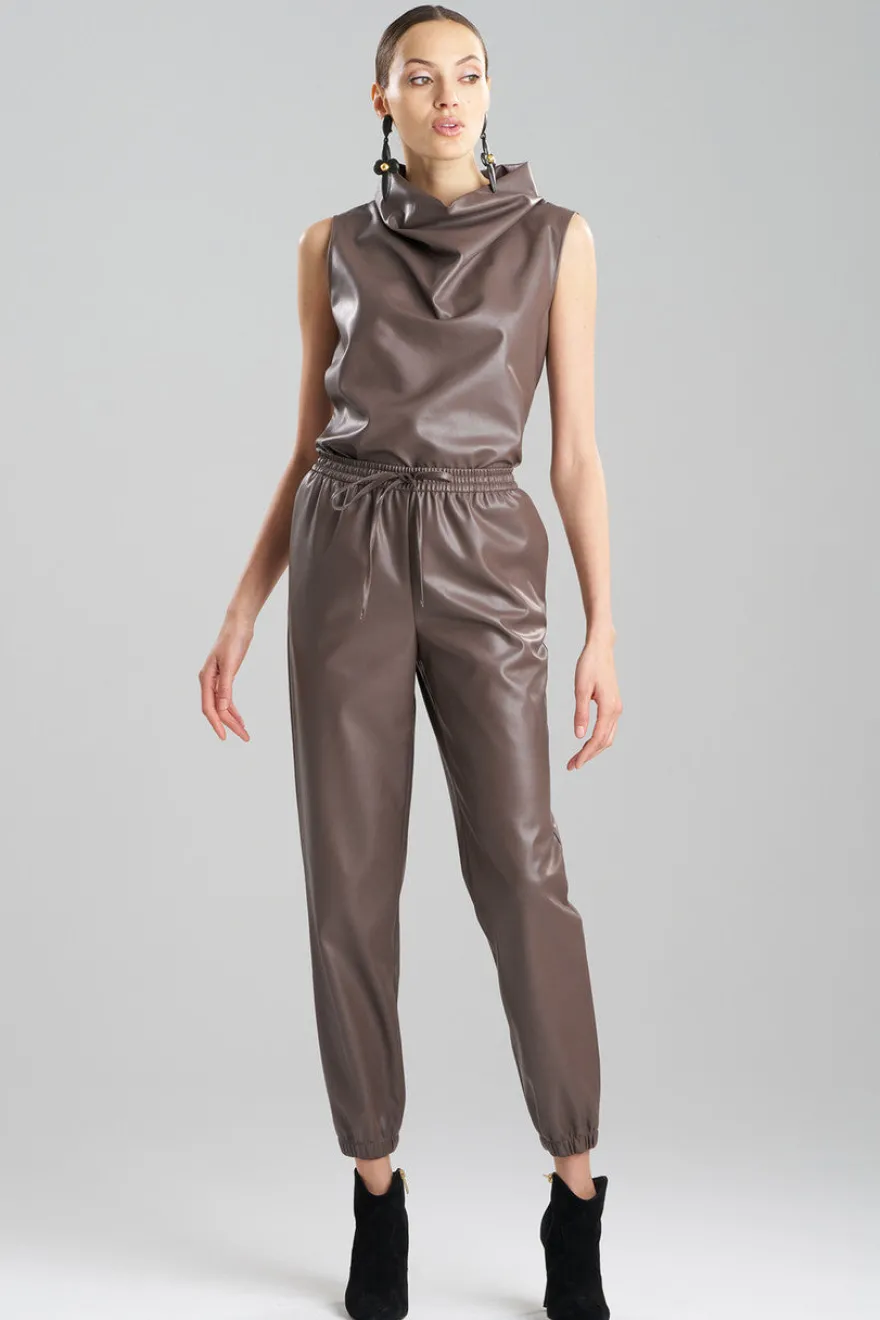 Vegan Luxe Lambskin Jogger Pants