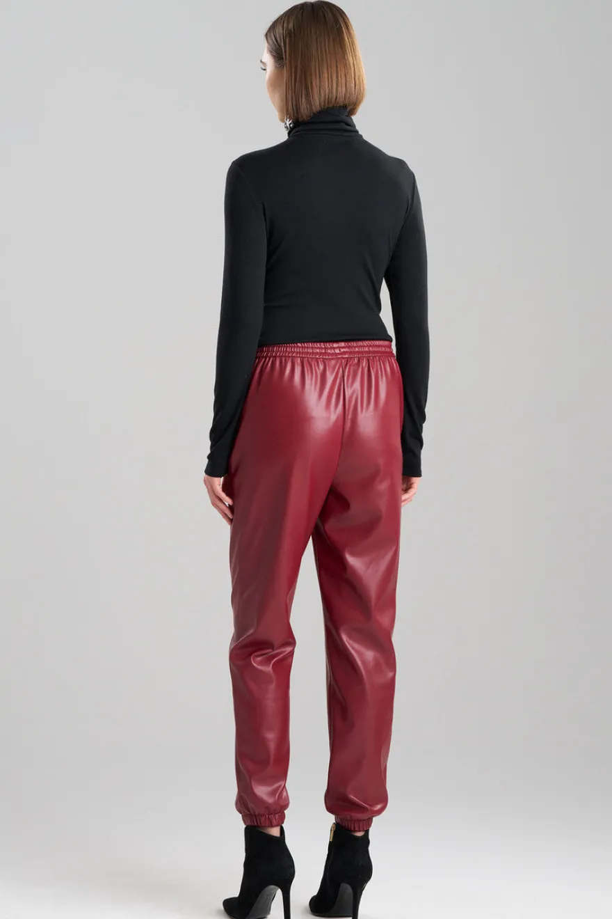 Vegan Luxe Lambskin Jogger Pants