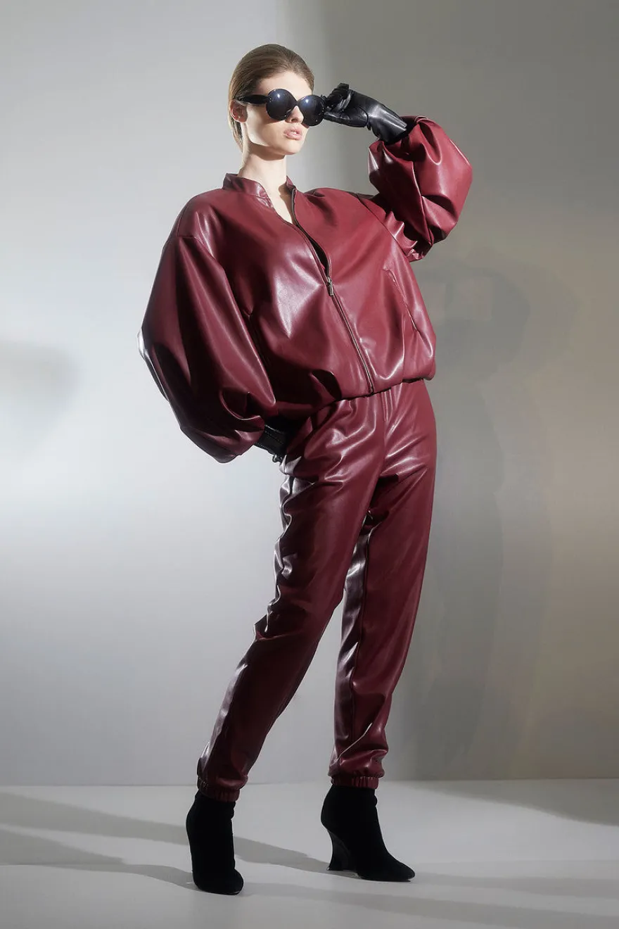 Vegan Luxe Lambskin Jogger Pants