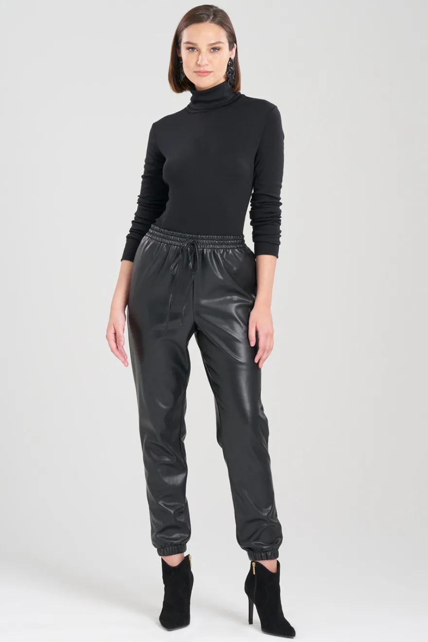 Vegan Luxe Lambskin Jogger Pants
