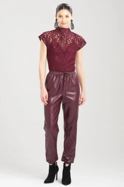 Vegan Luxe Lambskin Jogger Pants