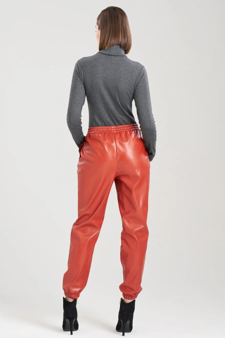 Vegan Luxe Lambskin Jogger Pants