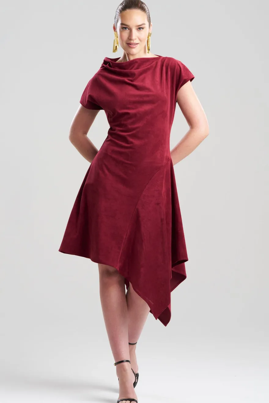 Vegan Luxe Suede Asymmetric Dress