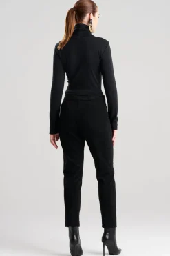 Vegan Luxe Suede Side Zip Ankle Pants