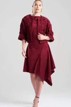Vegan Luxe Suede Texture Embroidered Jacket