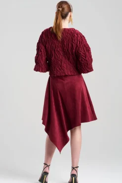 Vegan Luxe Suede Texture Embroidered Jacket