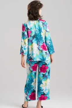 Viva Printed Satin Mandarin PJ Set