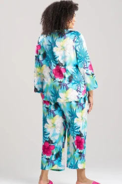 Viva Printed Satin Mandarin PJ Set