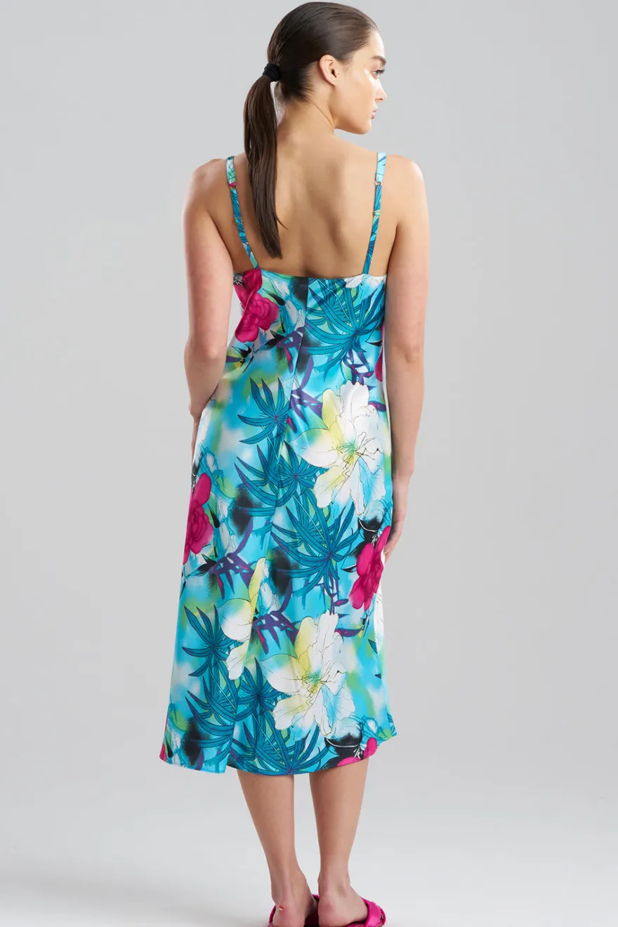 Viva Printed Satin Slip Dress