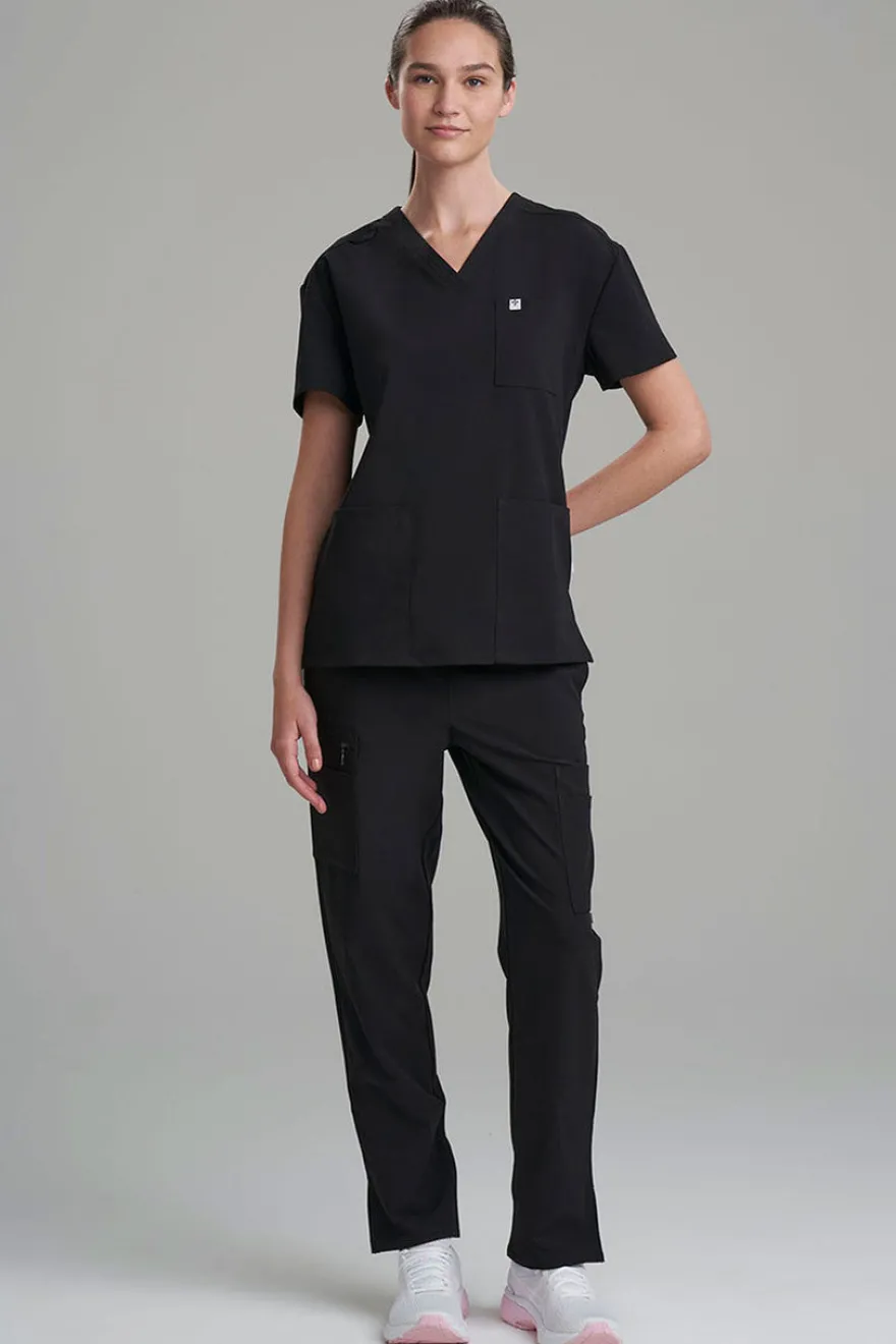 Women's 3-Pocket V-Neck Scrub Top