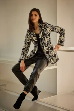 Yantra Notch Lapel Blazer