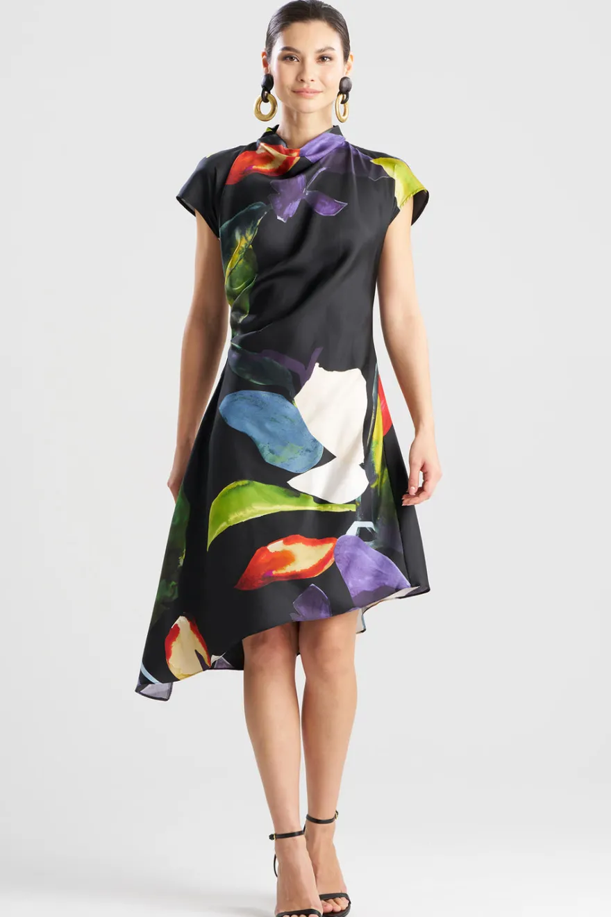 Yoru Silk Twill Asymmetric Dress