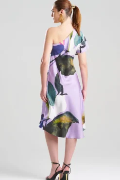 Yoru Silk Twill One Shoulder Dress