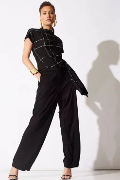 Zia Crepe Knit Cascade Top