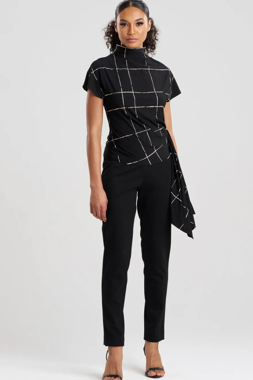 Zia Crepe Knit Cascade Top