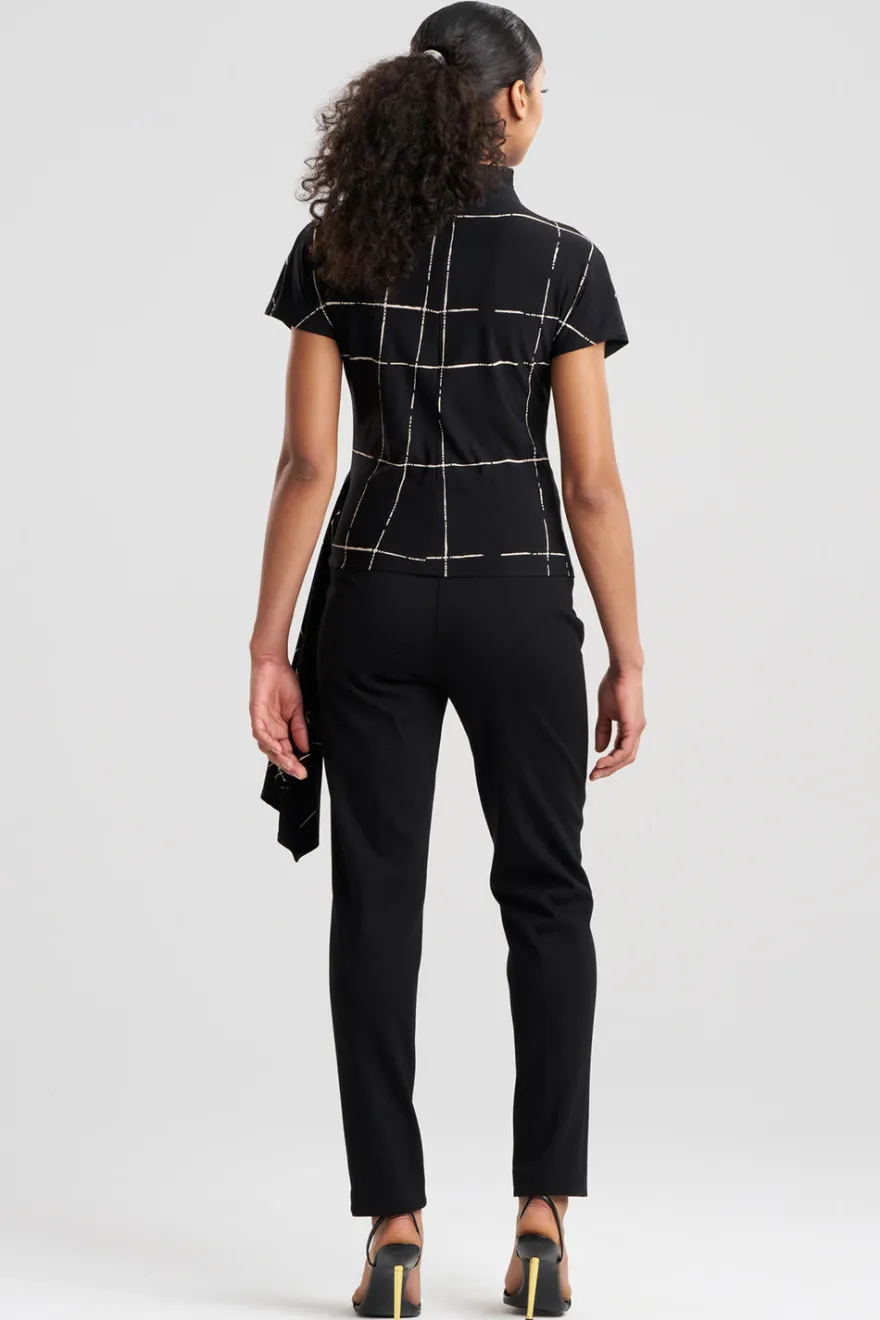 Zia Crepe Knit Cascade Top